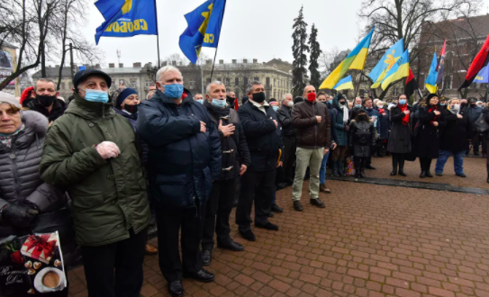 На Украине прошли шествия в честь Бандеры 